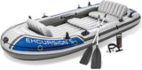 Excursion Inflatable Boat Series: Includes Deluxe 54in Boat Oars and High-Output Pump – SuperTough PVC – Adjustable Seats with Backrest – Fishing Rod Holders – Welded Oar Locks image 2