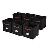 Decomomo Collapsible Storage Cube with Label, 11-in, 6-pk, Black