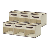 Decomomo Collapsible Transparent Front Cube, 11-in, 6-pk, Beige image 2