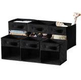 Decomomo Collapsible Transparent Front Cube, 11-in, 6-pk, Black image 2