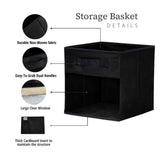 Decomomo Collapsible Transparent Front Cube, 11-in, 6-pk, Black image 3