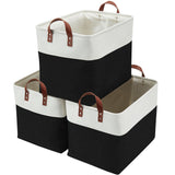 Decomomo Jumbo Foldable Storage Basket, 42-L, 3-pk, Black