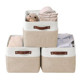 Decomomo Large Soft-Sided Foldable Storage Basket, 3-pk, Beige