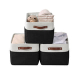 Decomomo Large Soft-Sided Foldable Storage Basket, 3-pk, Black