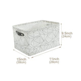 Decomomo Large Water Resistant Storage Bin, 15-in x 11-in x 9.5-in, 6-pk, Black Pattern image 2