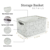 Decomomo Large Water Resistant Storage Bin, 15-in x 11-in x 9.5-in, 6-pk, Black Pattern image 4