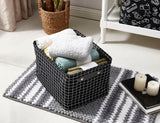 Decomomo Large Water Resistant Storage Bin, 15-in x 11-in x 9.5-in, 6-pk, White Pattern image 5