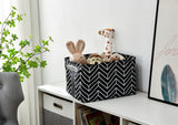 Decomomo Large Water Resistant Storage Bin, 15-in x 11-in x 9.5-in, 6-pk, White Pattern image 7
