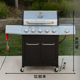 Grill 5-Burner Propane Gas Grill with Side Burner image 4