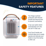 De'Longhi HFX30C15WCA Capsule Ceramic Fan Heater, White image 6