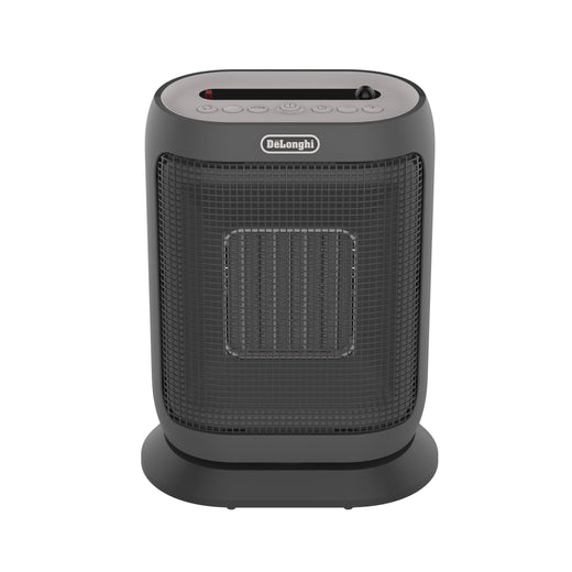 DeLonghi HFX42T15GI Oscillating Compact Ceramic Space Heater, 1500W, Grey