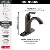 Delta 1HDL Centerset Lavatory Faucet, Venetian Bronze image 2