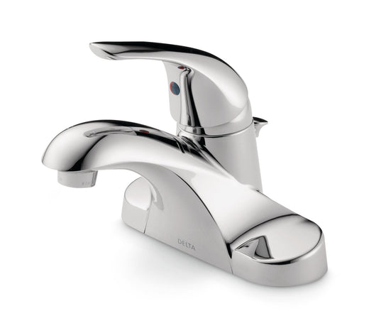 Delta Faucet Principals Single Handle Bathroom Sink Faucet, WaterSense Certified, Chrome