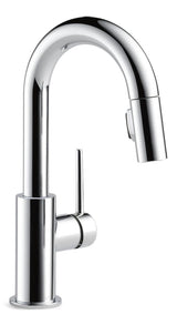 Delta Faucet Trinsic Single Handle High Arc Pull Down Bar/Prep Kitchen Faucet, Assorted Finishes