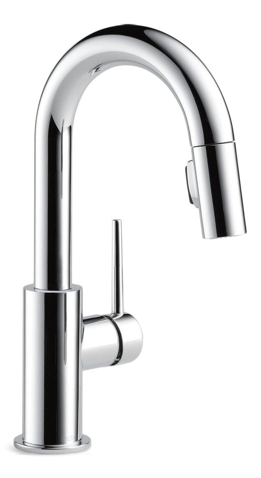 Delta Faucet Trinsic Single Handle High Arc Pull Down Bar/Prep Kitchen Faucet, Assorted Finishes