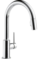 Delta Faucet Trinsic Single Handle High Arc Pull Down Sprayer Kitchen Faucet, Assorted Finishes