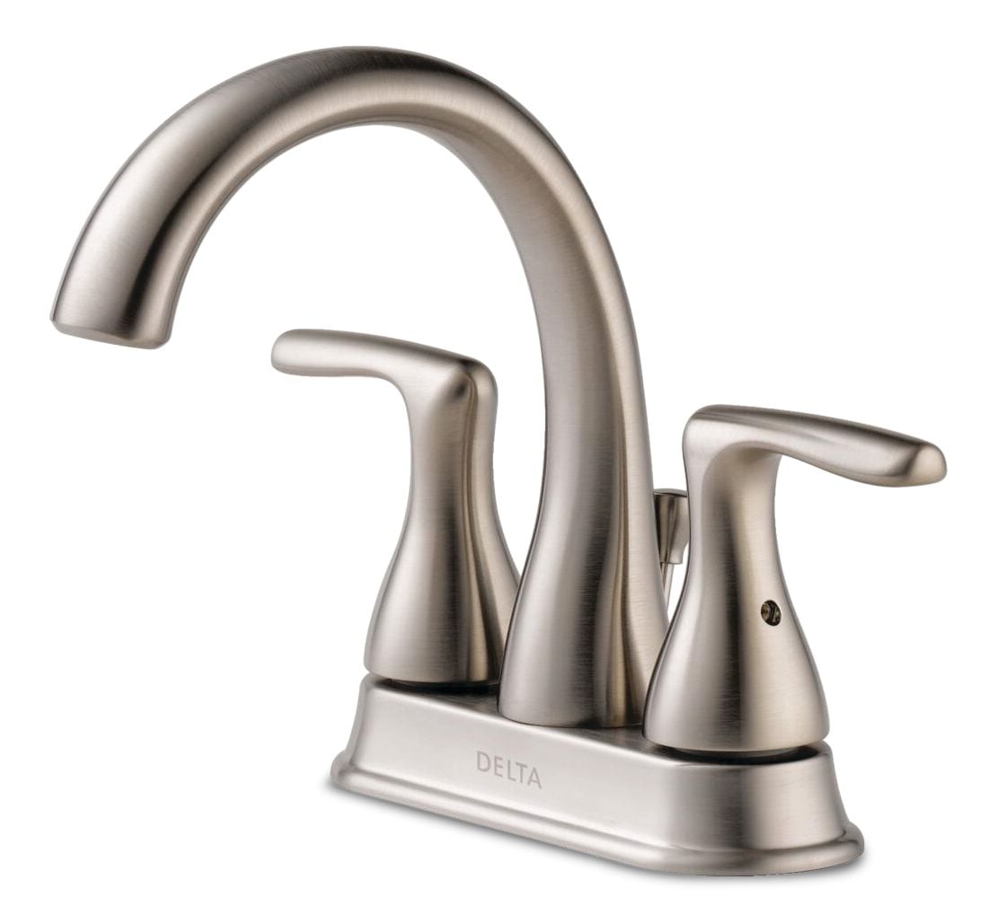 Delta Principals 2-Handle Lavatory Sink Faucet, Centreset Installation, Brushed Nickel