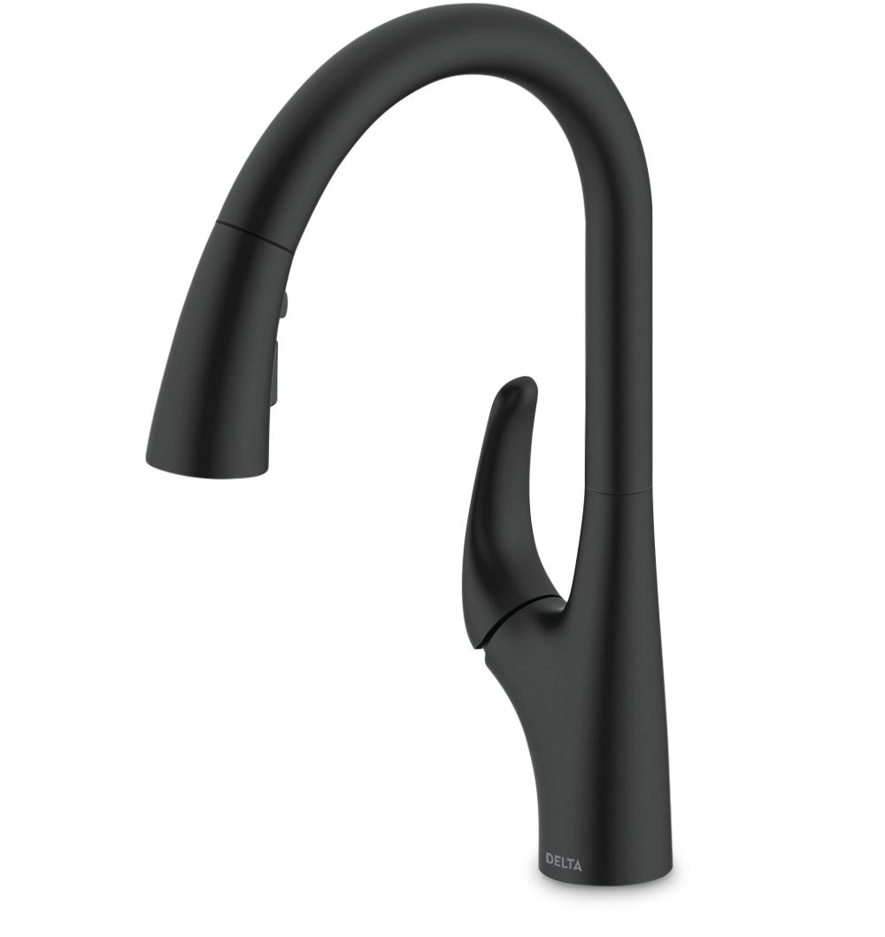 Delta Seabourne Pull-Down Kitchen Faucet, Matte Black