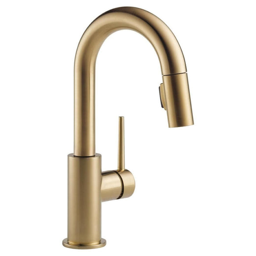 Delta Trinsic 1-Handle Pull-Down Bar/Prep Faucet, Champagne Bronze