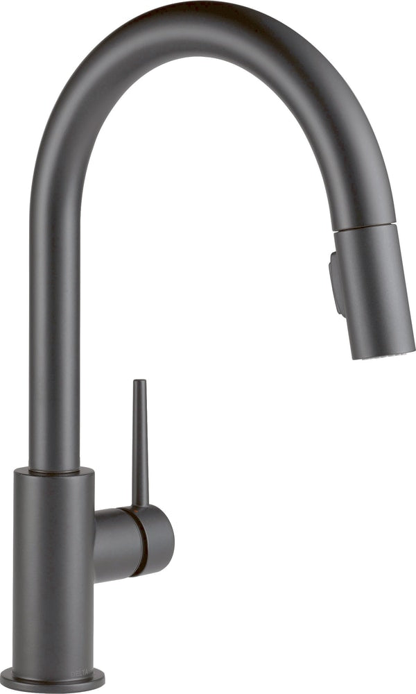 Delta Trinsic Single Handle Pull-Down Kitchen Faucet, Matte Black