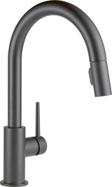 Delta Trinsic Single Handle Pull-Down Kitchen Faucet, Matte Black