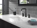 Delta Two Handle Widespread Bathroom Faucet, Matte Black image 4
