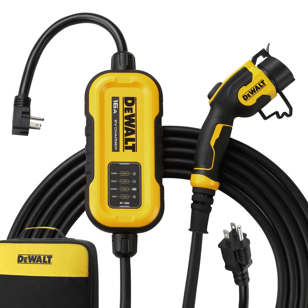DeWalt 16A Level 1 NEMA 5-15 & 6-20 J1772 EV Charger