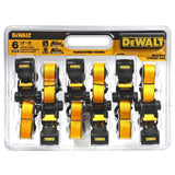Dewalt DXBC15006X 1,500-lb Ratchet Tie-Down, with Storage Bag, 1-in x 10-ft, 6-pk, Yellow image 3