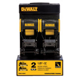 DEWALT DXBC18002 1,800-lb Ratchet Tie-Down Straps, 1.25-in x 12-ft, 2-pk image 2