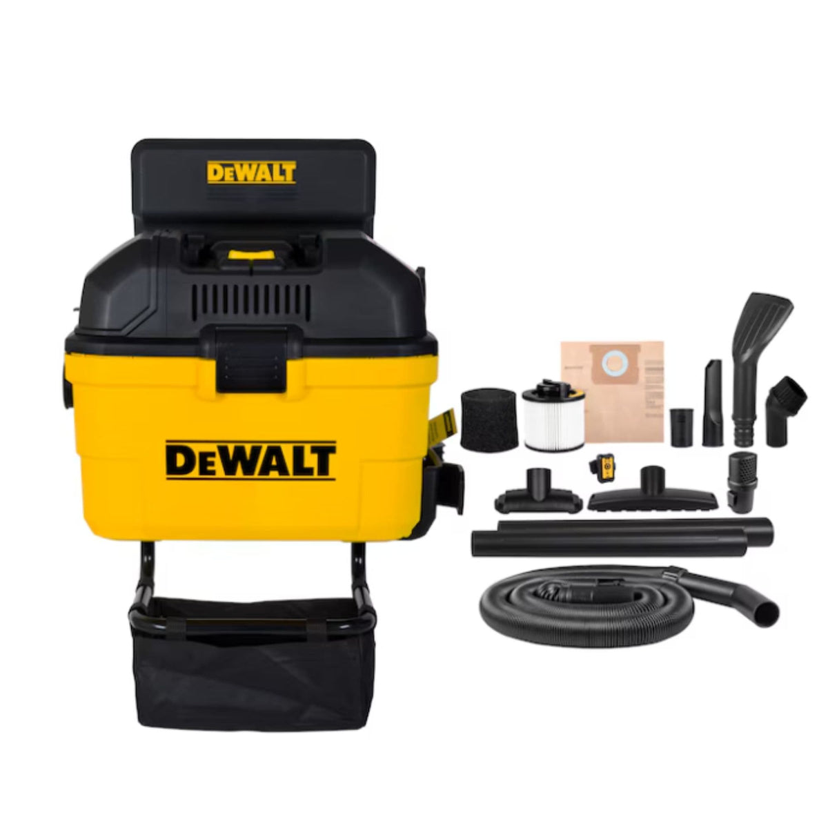Dewalt DXV06G Wall-Mount Wet/Dry Vacuum with 5 Peak Horsepower Motor, 23-L