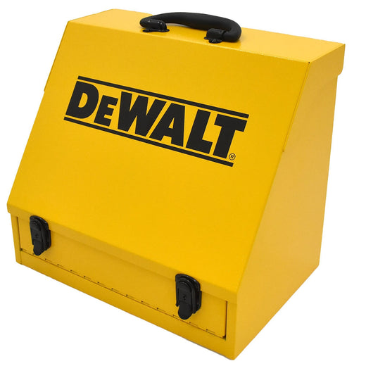 DEWALT Handheld Steel Shop Tool Box with Lid & Handle, Yellow, 15-in