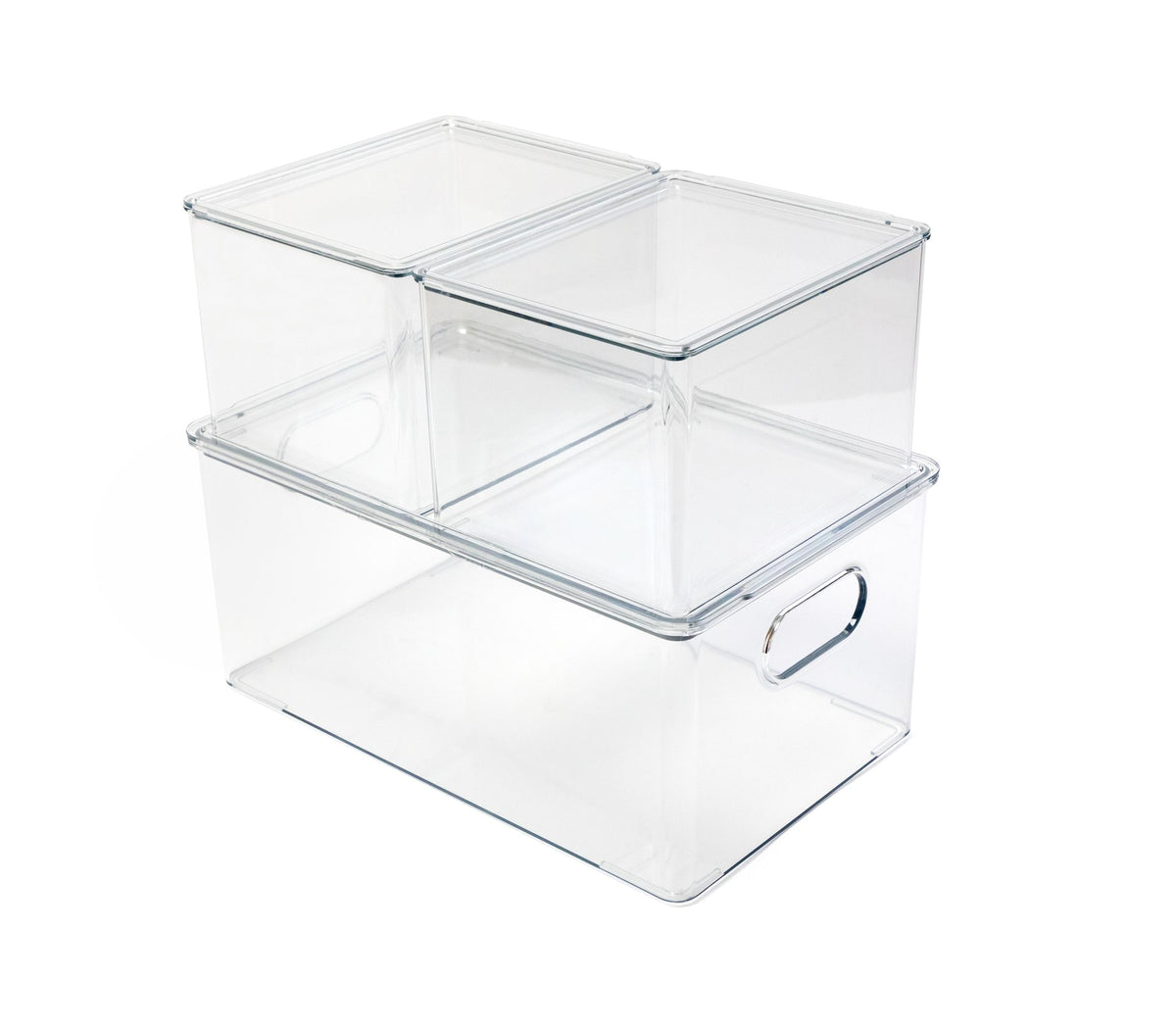 Dial Clear Storage Bin Set, 3-pc