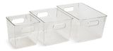 Dial Multi-Size Clear Storage Bin Set, 3-pc