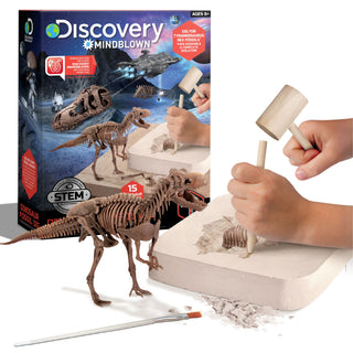 Discovery Dinosaur Skeleton T-Rex 3D Puzzle Excavation Kit/Educational Toy for Ages 6+