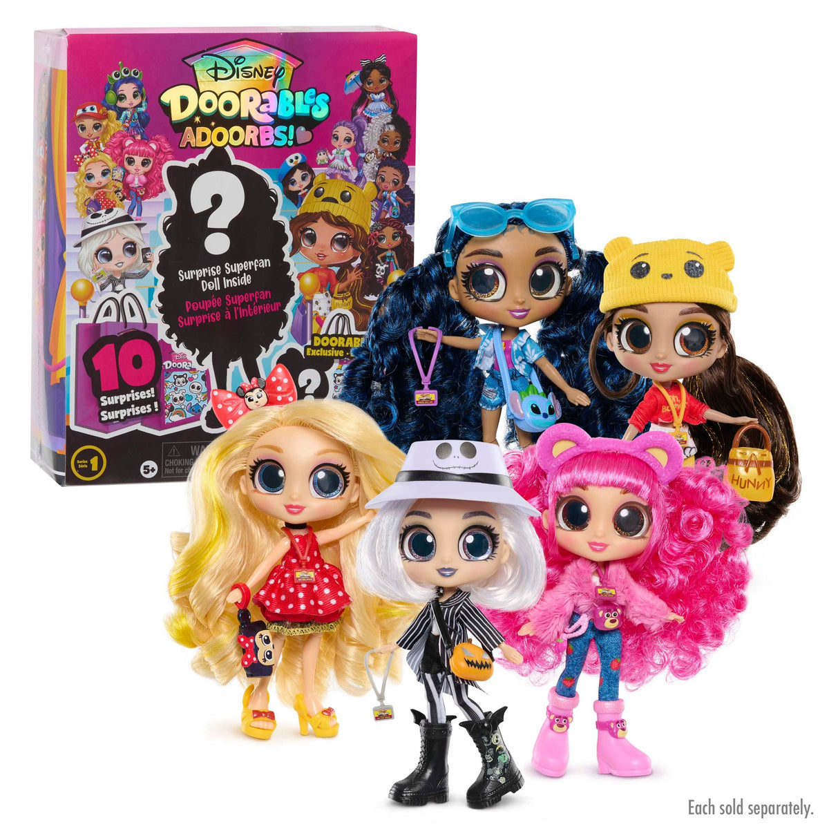 Disney Doorables ADOORBS Kid's Collectible Series 1 Doll for Ages 5+, Assorted Characters