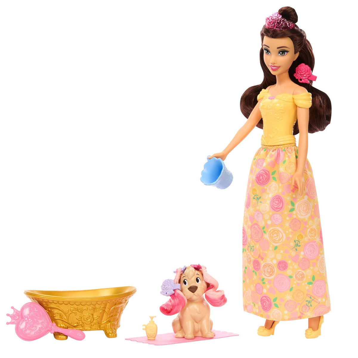 Disney Princess Doll and Feature Pet Playset for Ages 3+
