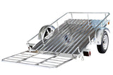 DK2 4x6-ft Single-Axle Open Rail Galvanized Utility Trailer