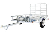 DK2 4x6-ft Single-Axle Open Rail Galvanized Utility Trailer image 2