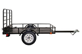 DK2 by Marlon 4x6-ft Single-Axle Black Open Rail Utility Trailer with Ramp Gate, 1314-lb Capacity image 3