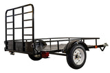 DK2 by Marlon 4x6-ft Single-Axle Black Open Rail Utility Trailer with Ramp Gate, 1314-lb Capacity image 5