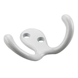 Double Wardrobe Hook, White, 4pk