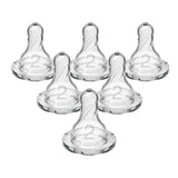 Dr. Brown's Natural Flow Level 2 Silicone Nipples, 6-pk