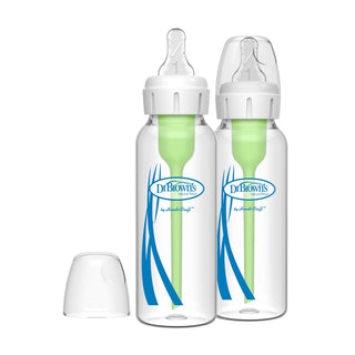 Dr. B's + Glass Narrow Bottles, 8-oz, 2-pk
