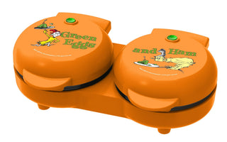 Dr. Seuss Dual Non-Stick Mini Grill & Griddle, 1100 W, Orange