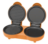 Dr. Seuss Dual Non-Stick Mini Grill & Griddle, 1100 W, Orange image 2