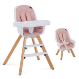 Dream on Me Zoodle Convertible High Chair, Pink