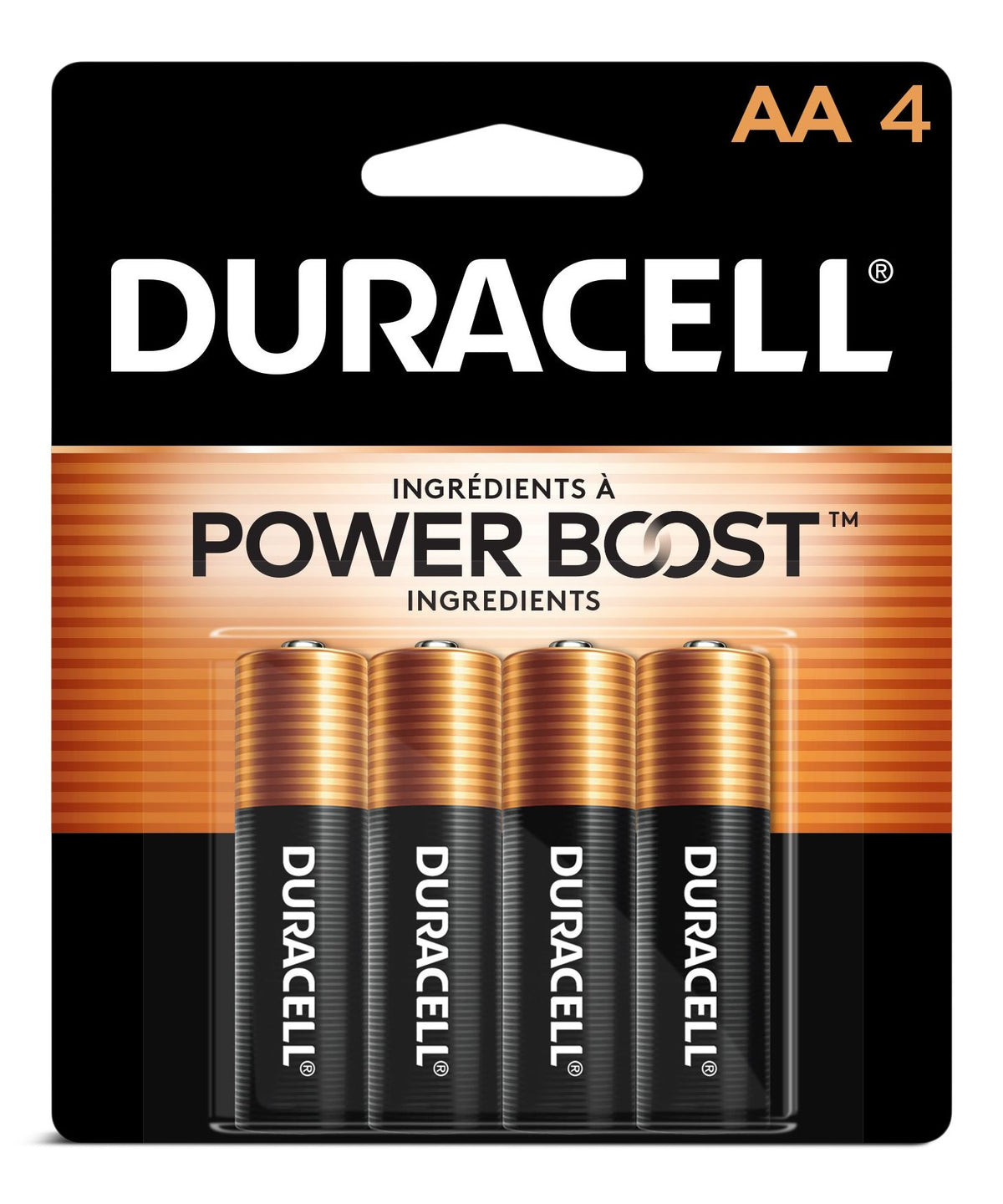 Duracell Coppertop AA Batteries, Alkaline, 4-pk