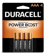 Duracell Coppertop AAA Batteries, Alkaline, 4-pk