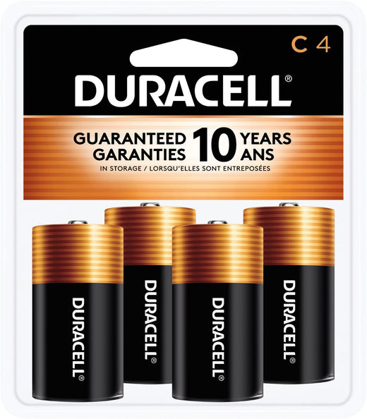 Duracell Coppertop C Alkaline Batteries, All Purpose, 4-pk