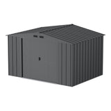 Duramax Metal Outdoor Storage Shed with Steel Frame, Dark Grey, 10-1/2-ft x 8-ft image 2